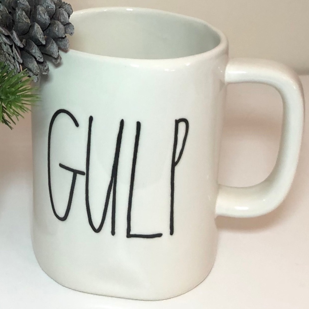 Rae Dunn “GULP” Coffee Tea Mug Cream Ivory White